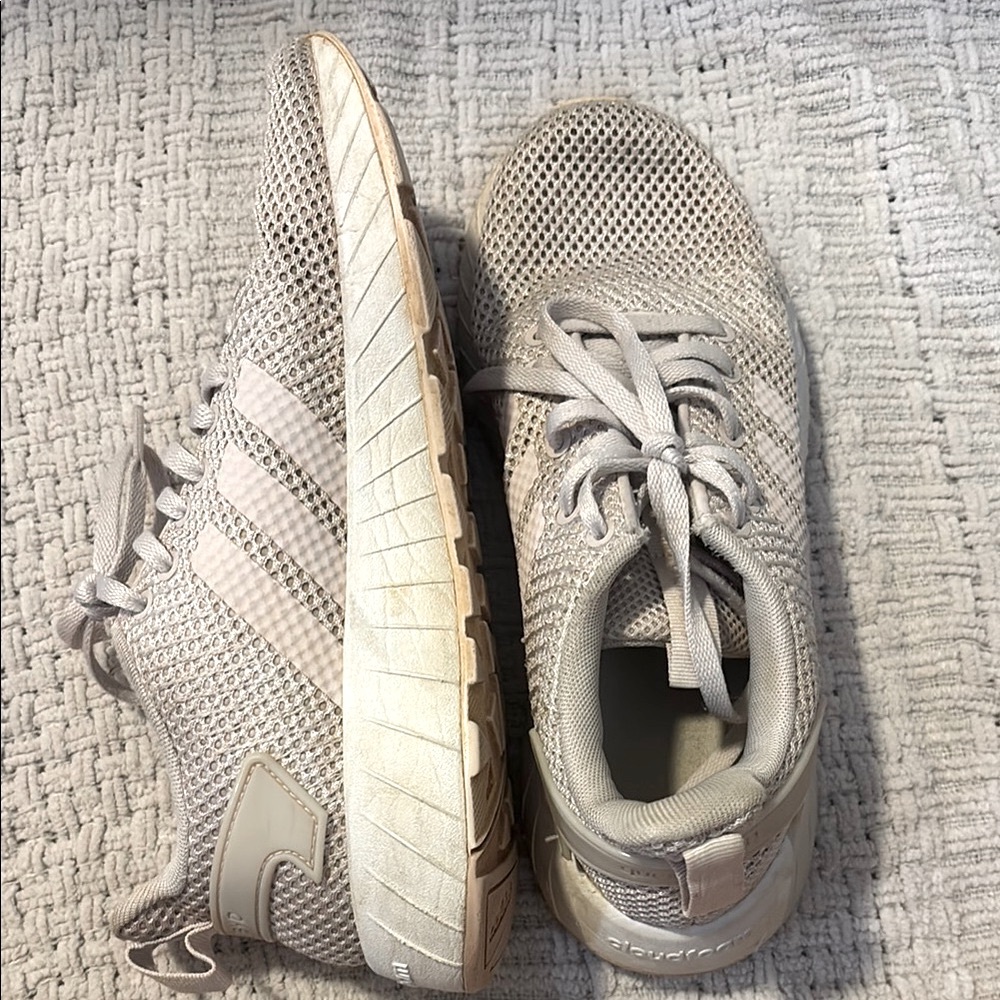 Adidas Light Gray Mesh Sneakers